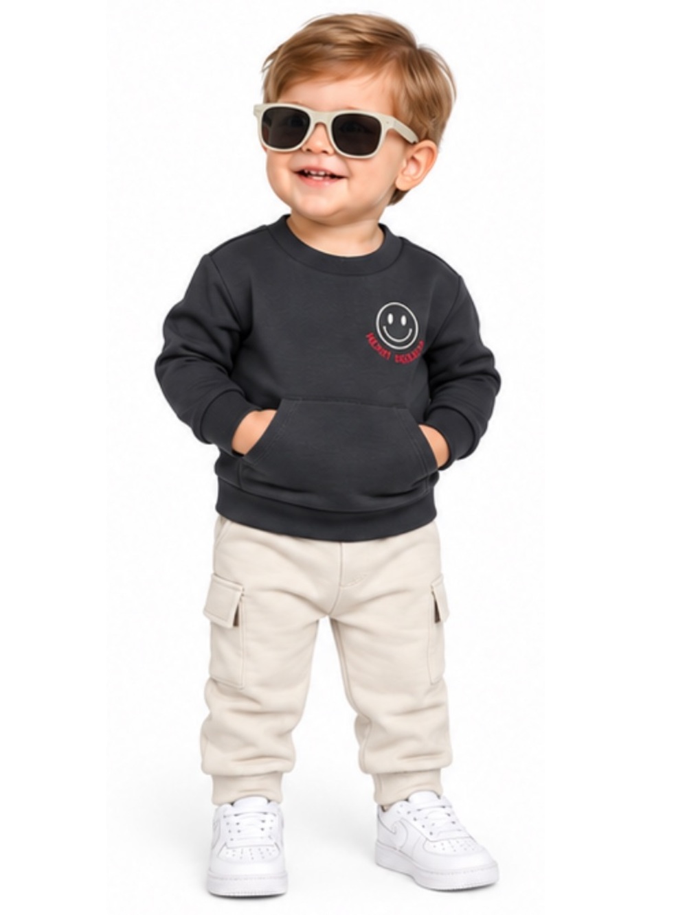 NEW - Rachel Zoe Baby Boy Heart Breaker 3 Piece Outfit Sunglasses 18M